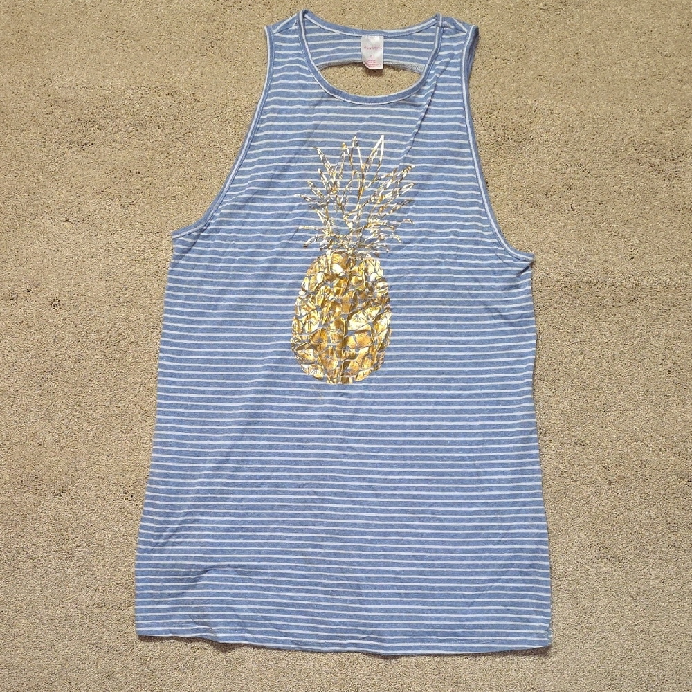 Xhilaration Blue and White Striped Beach Cover Up Dress
